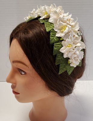 Winter White Floral Tiara
