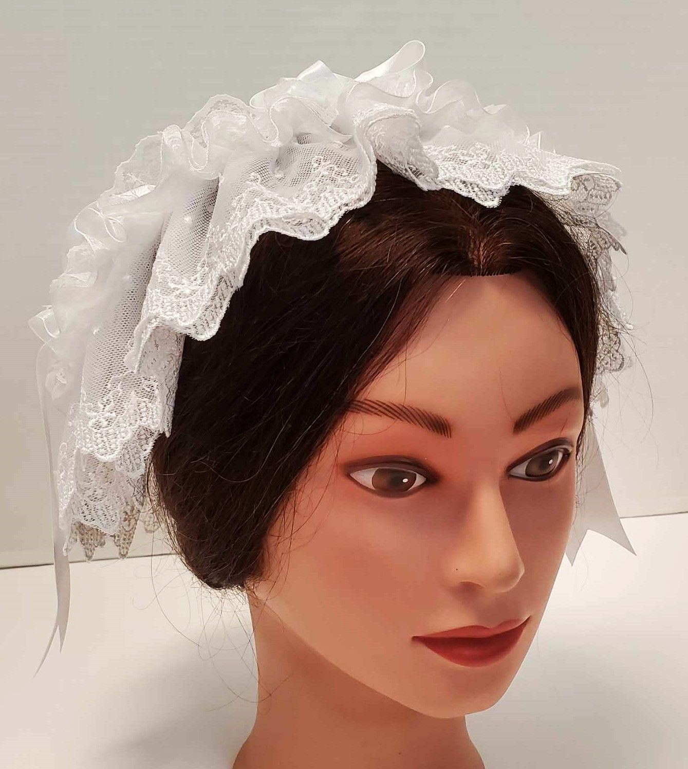 Victorian White Lace Cap
