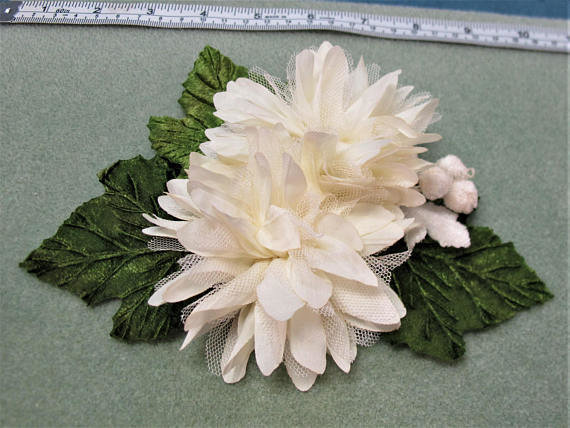 Vintage White Florals Corsage