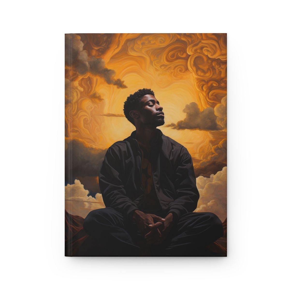 Meditative Portrait Hardcover Journal — Inspirational Cloudscape Notebook for Reflection &amp; Gratitude