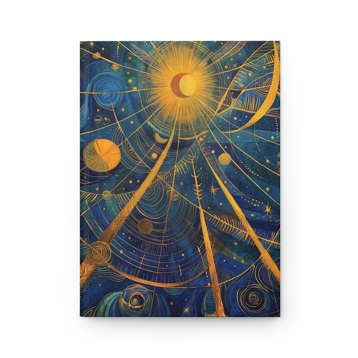 Celestial Sun &amp; Moon Hardcover Journal — Starry Cosmic Notebook for Dreams, Astrology &amp; Daily Reflection