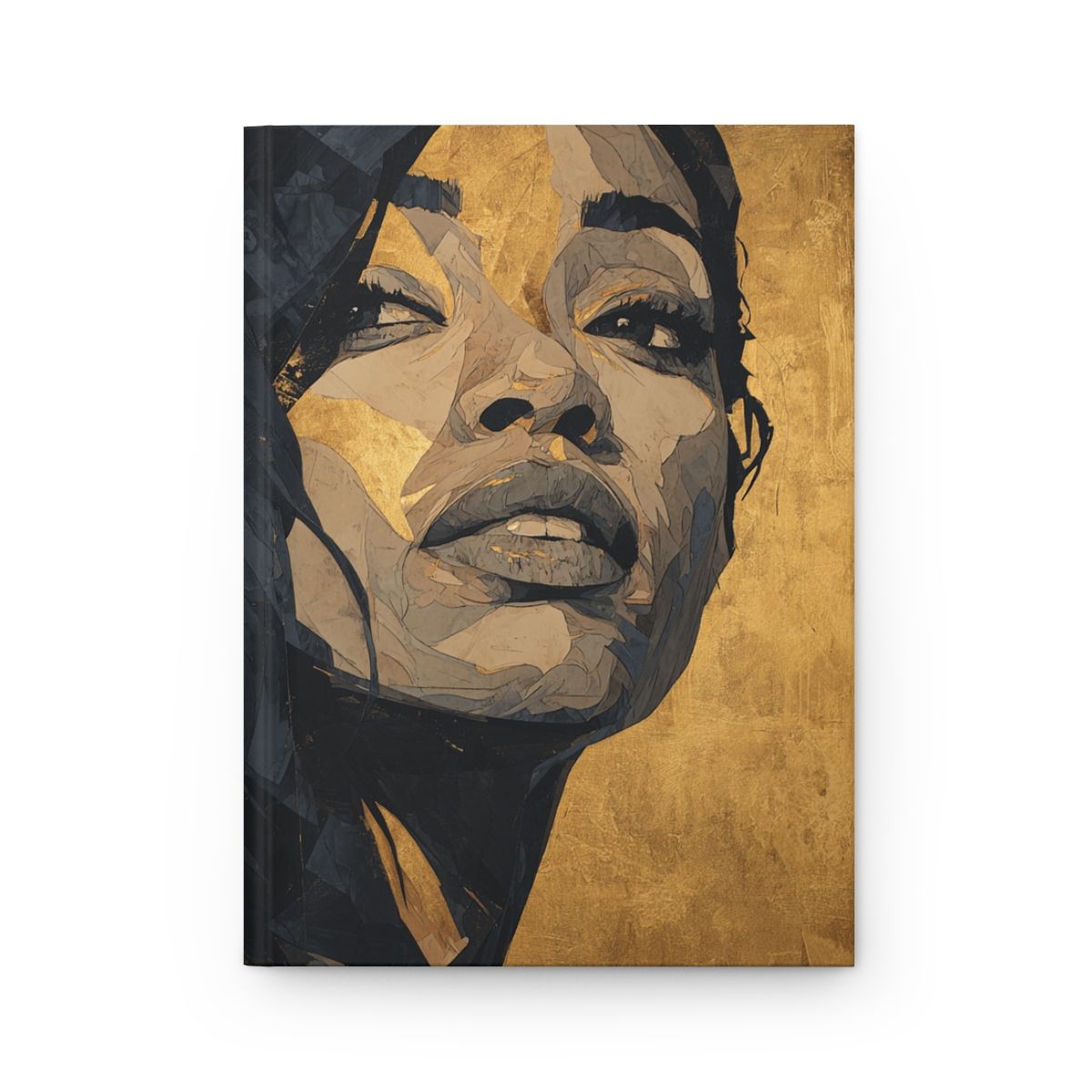 Portrait Journal — Gold Leaf Female Face Hardcover Notebook