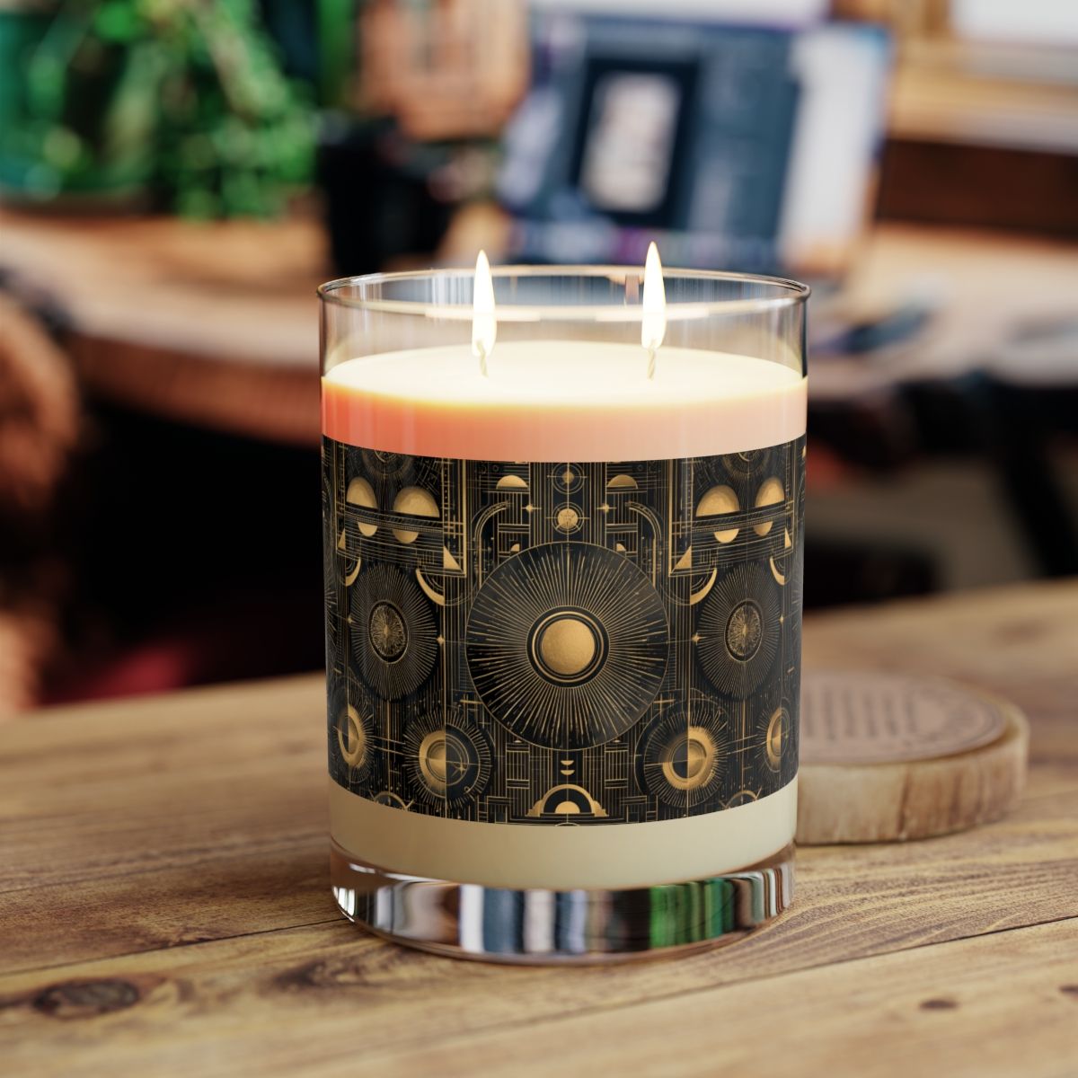 Vegan Soy Candle | Nervous System Reset | Reusable Art Glass Jar | 65Hr Burn | Art Deco Luxe
