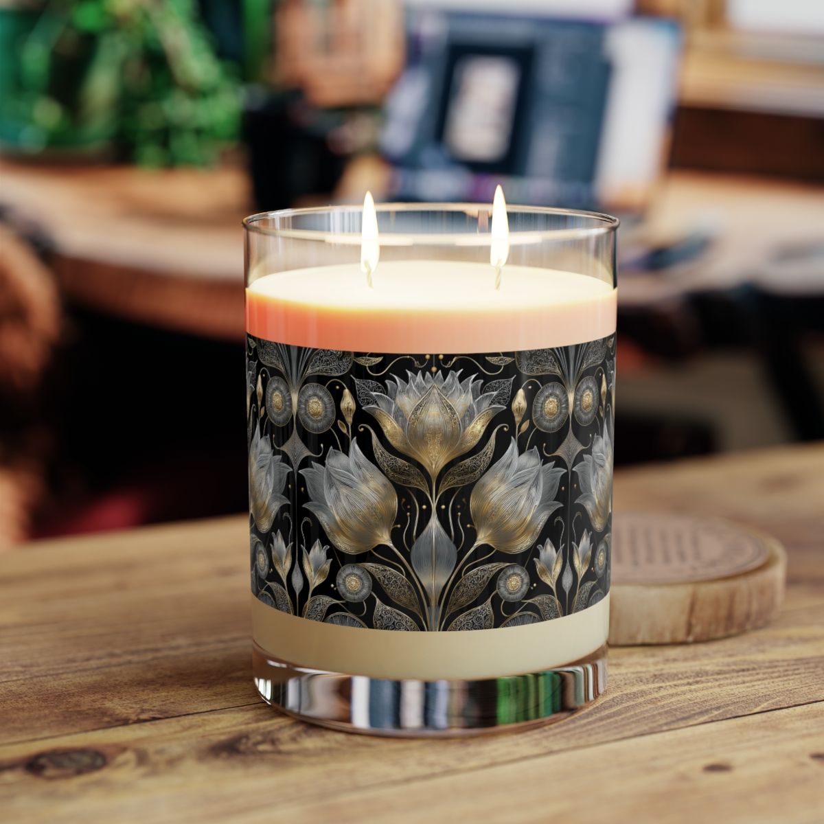 Vegan Soy Candle | Nervous System Reset | Reusable Art Glass Jar | 65Hr Burn | Tulip