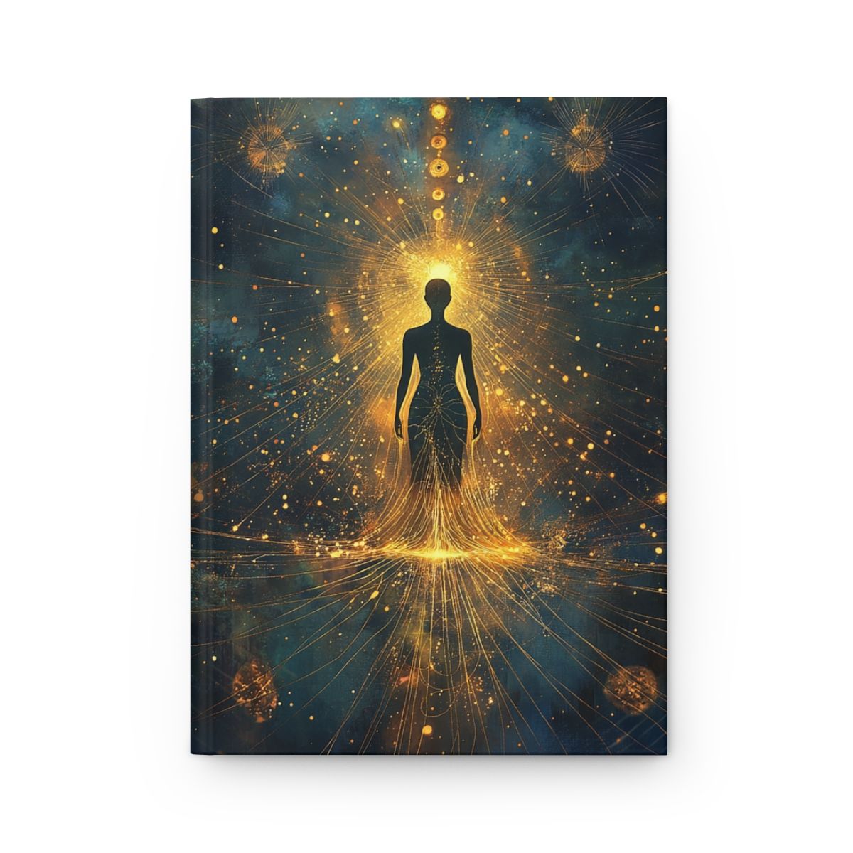 Spiritual Awakening Hardcover Journal — Mystic Golden Light Meditation Notebook