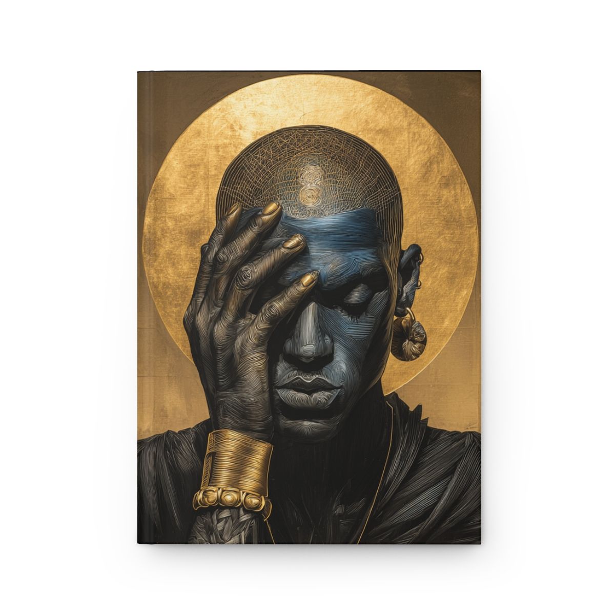Golden Halo Hardcover Journal — African Portrait Matte Journal