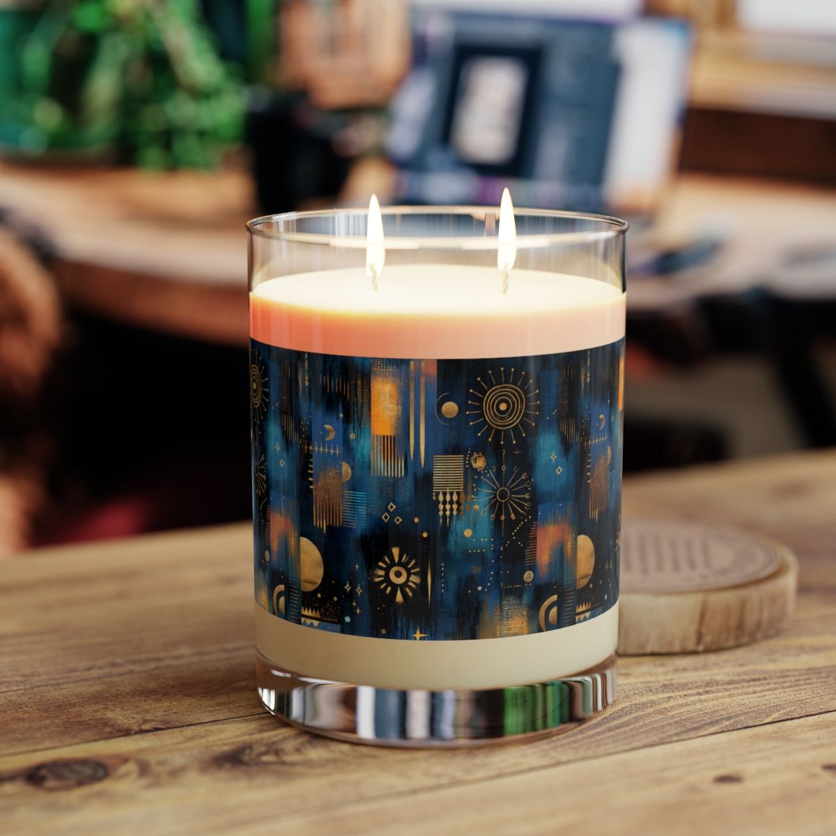 Vegan Soy Candle | Nervous System Reset | Reusable Art Glass Jar | 65Hr Burn | Cityscape