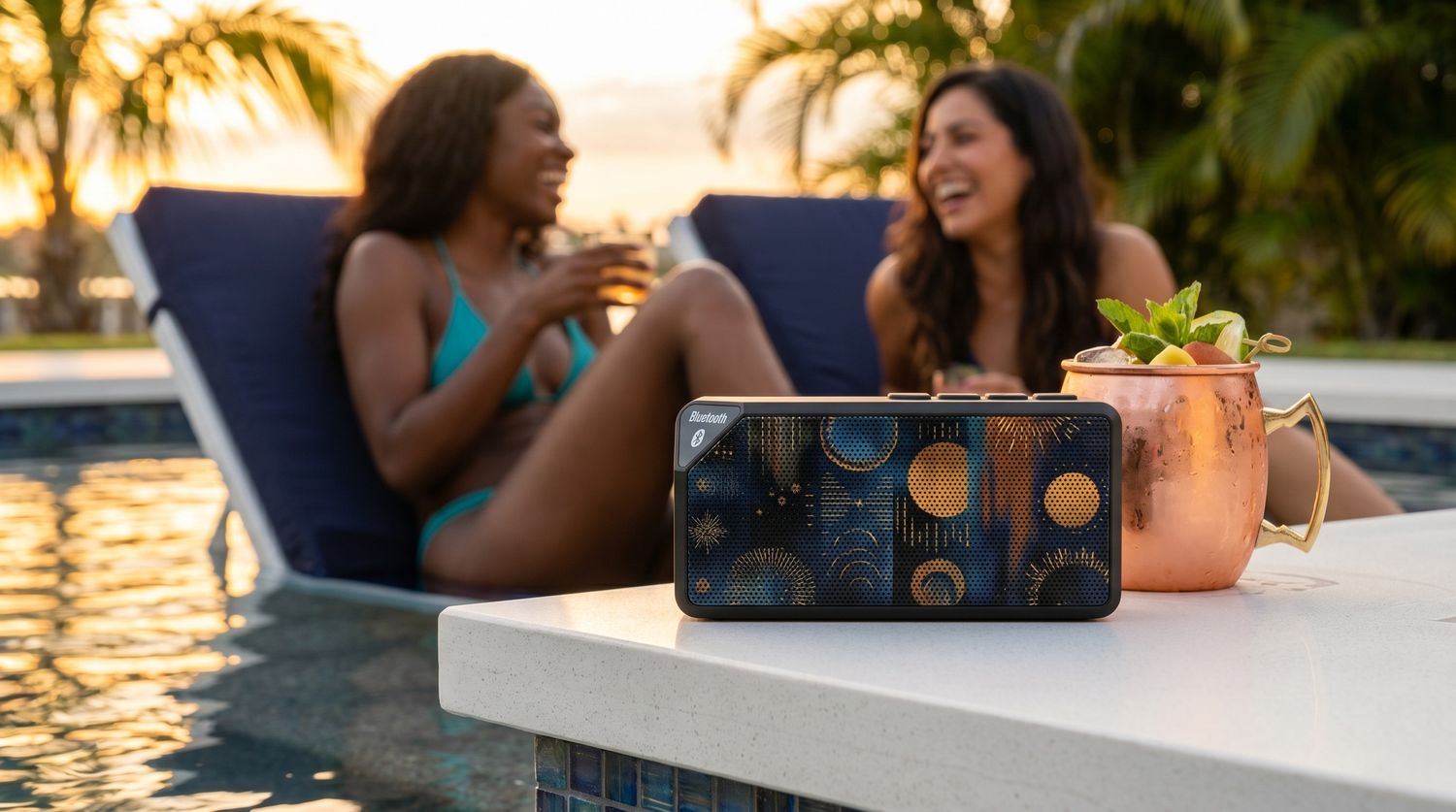 Deep Cosmos Portable Bluetooth Speaker | Dark Space Planetary Art Speaker | Wireless Sanctuary Sound | Rechargeable