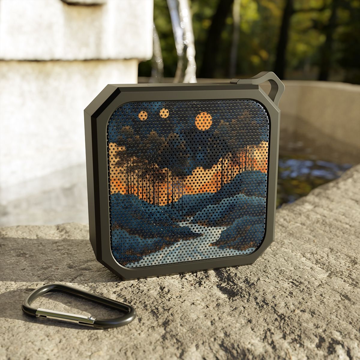 Outdoor Bluetooth Speaker — Moonlit Forest River Design