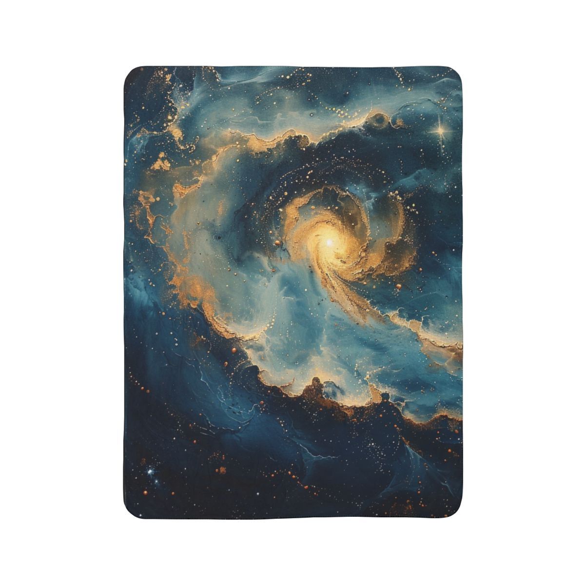 Galaxy Swirl Fleece Sherpa Blanket