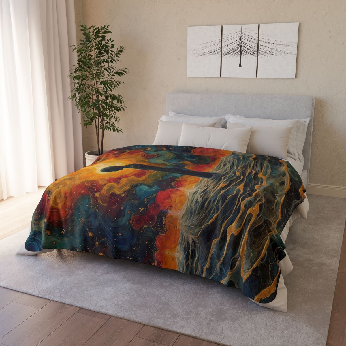 Cosmic Solitude Sherpa Blanket