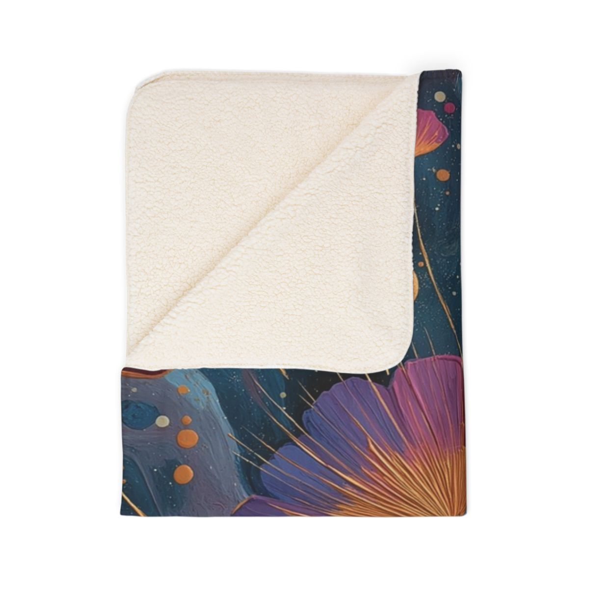 Mystic Aura Sherpa Blanket — Radiant Human Silhouette Meditation Throw