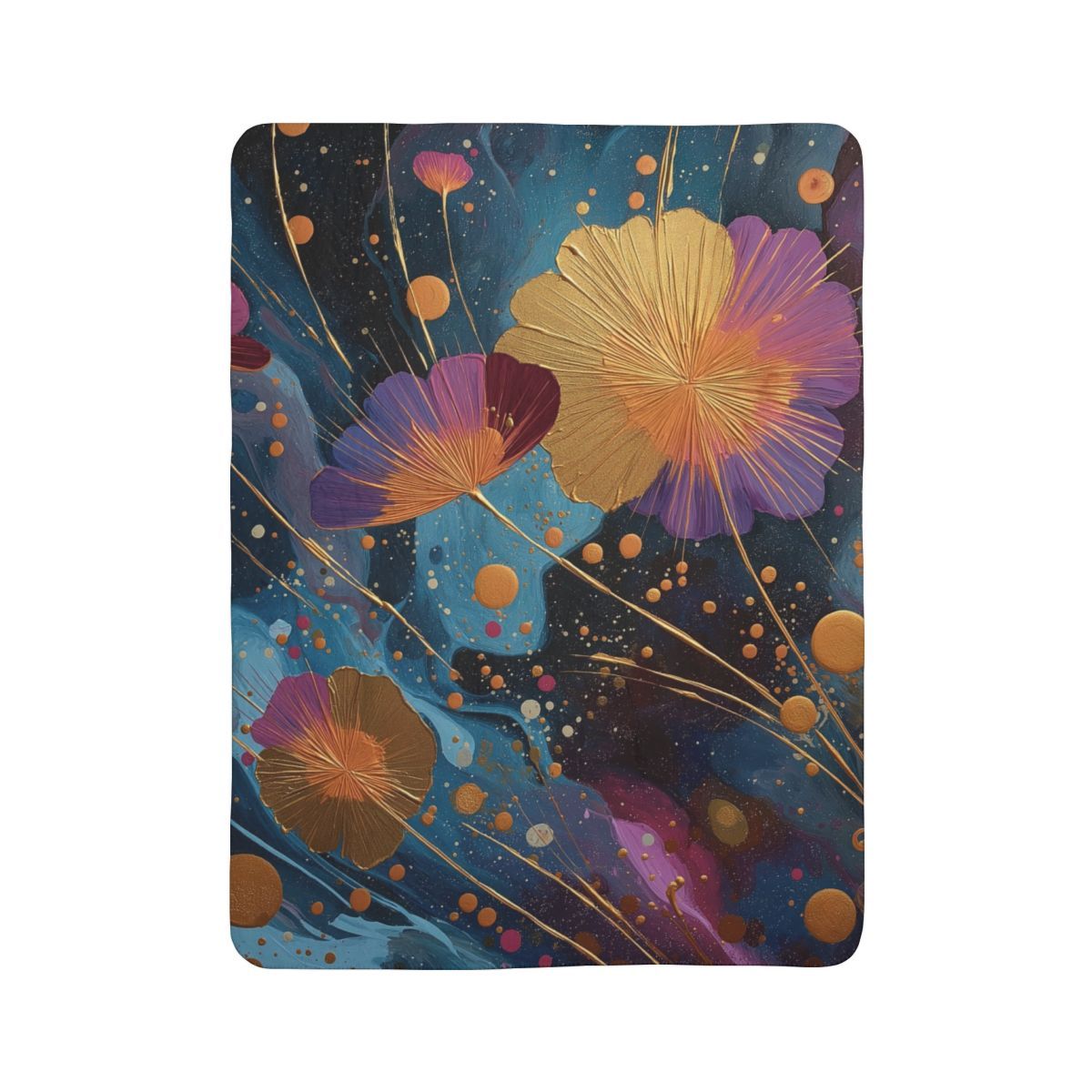 Mystic Aura Sherpa Blanket — Radiant Human Silhouette Meditation Throw