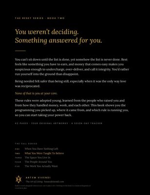 What You Were Taught To Believe | Book Two of The Reset Series | eBook