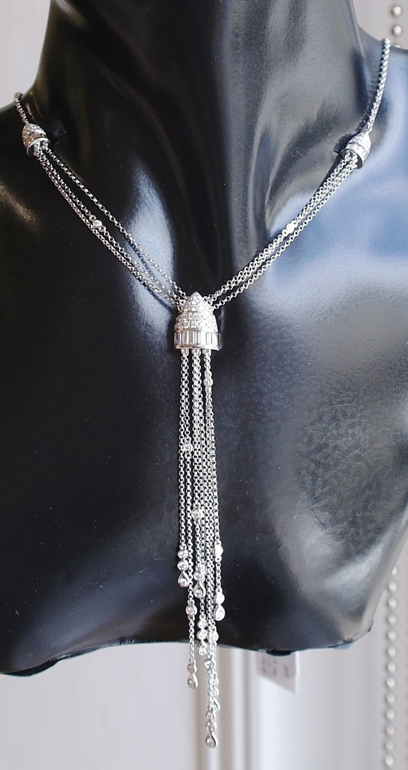 18ct white gold diamond nceklet