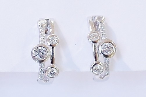18ct white gold diamond earrings