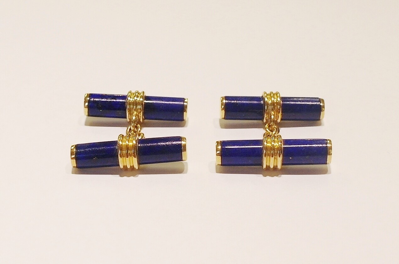 9ct lapis lazuli cufflinks