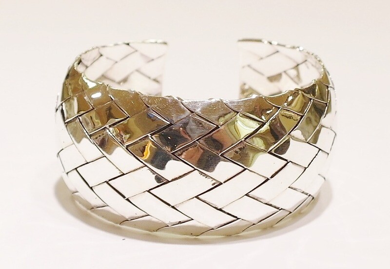 Sterling silver cuff bangle