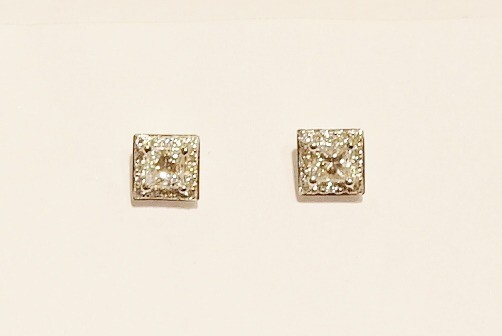 18ct white gold diamond earrings