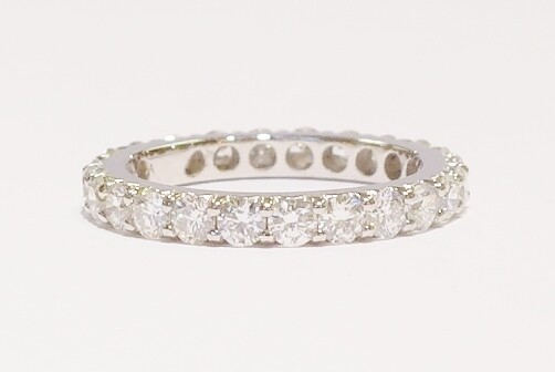 Platinum and diamond full eternity ring