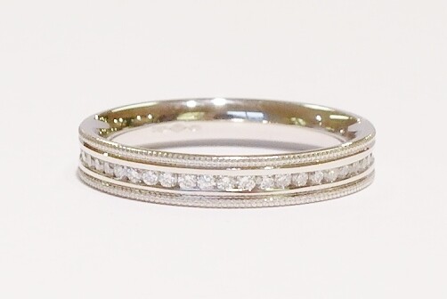 Platinum and diamond full eternity ring