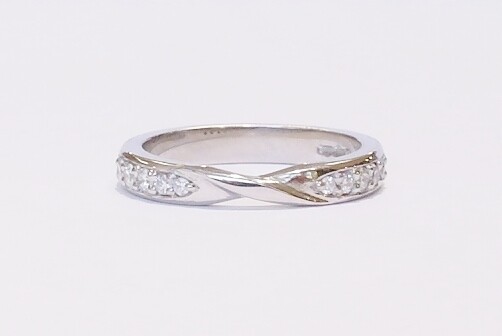 Platinum and diamond band