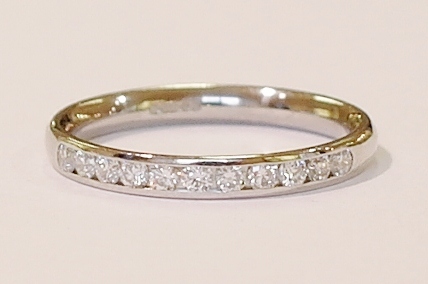 Platinum and diamond ring