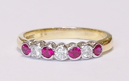 18ct ruby and diamond ring