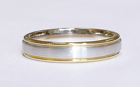 Platinum and 18ct band