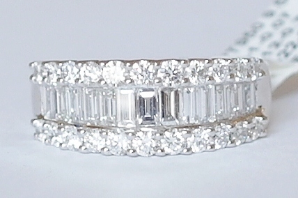Platinum and diamond ring
