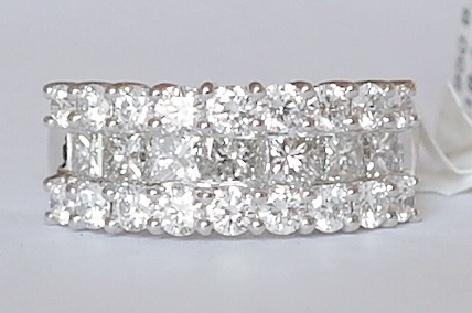 Platinum and diamond ring