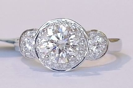 Platinum and diamond ring