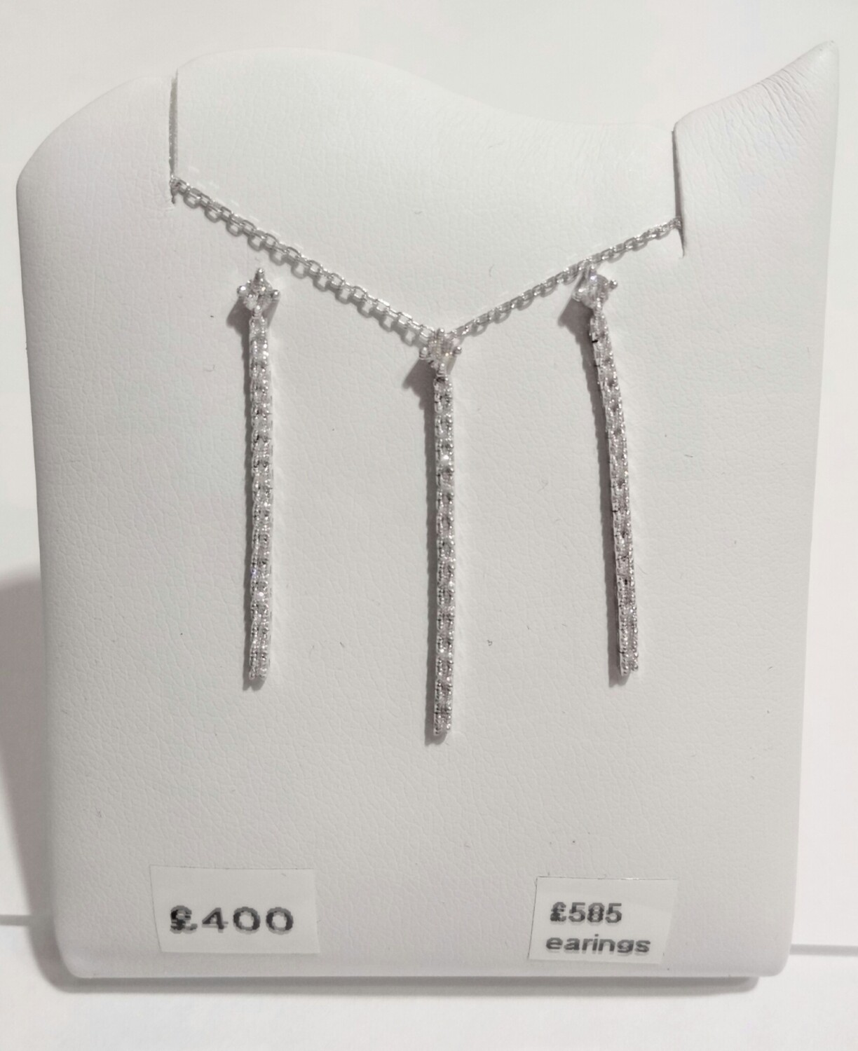 18ct white gold diamond set earrings