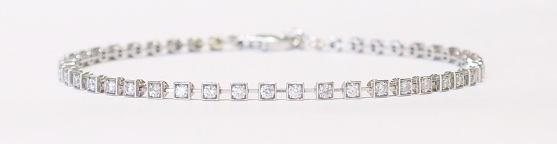 18ct white gold diamond bracelet
