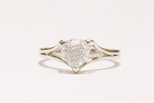 Platinum solitaire diamond ring