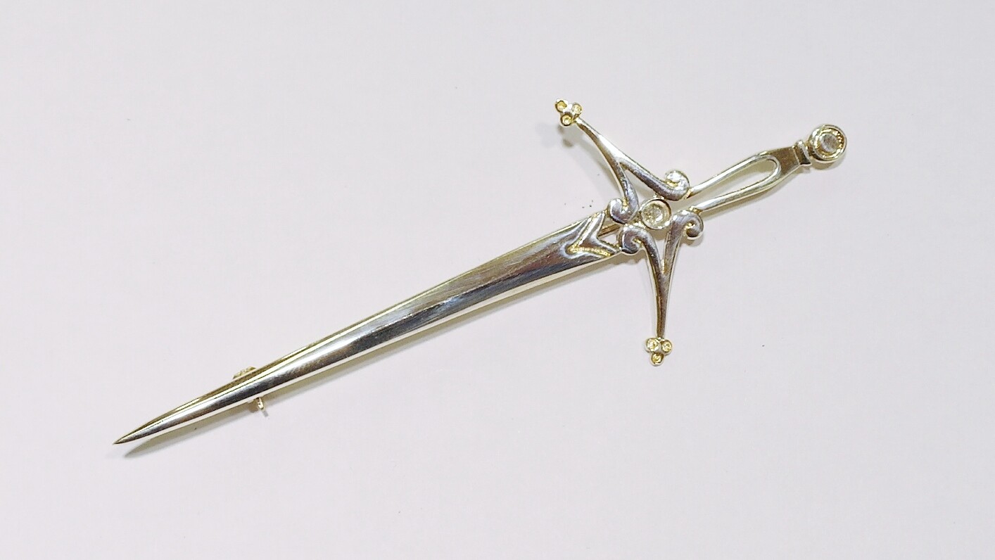 Sterling silver Ortak kilt pin