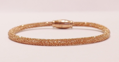 Sterling silver bracelet with rose gold plating