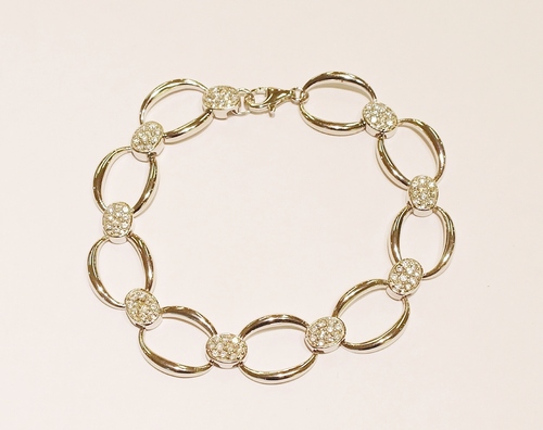 Sterling silver and cubic zirconia bracelet