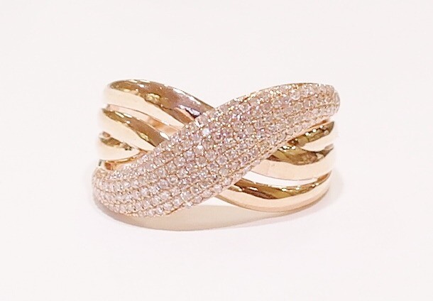9ct rose gold diamond ring