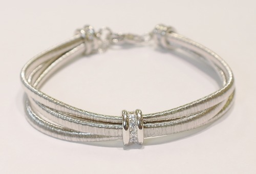 Sterling silver and cubic zirconia bracelet