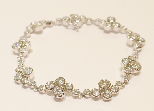 Sterling silver bracelet with cubic zirconias