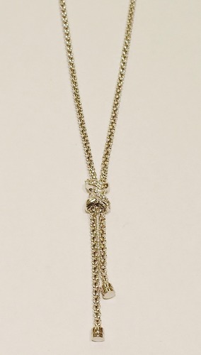 Sterling silver necklet with cubic zirconias