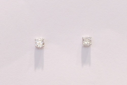 18ct white gold diamond studs