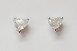 Single stone diamond studs over £1000