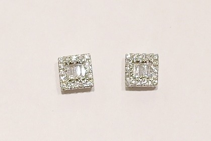18ct white gold diamond studs