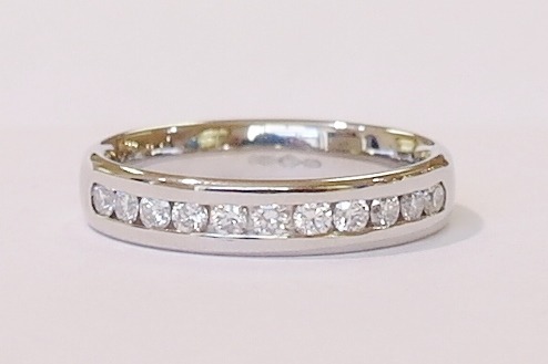 Platinum and diamond band