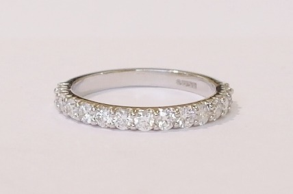 Platinum and diamond ring