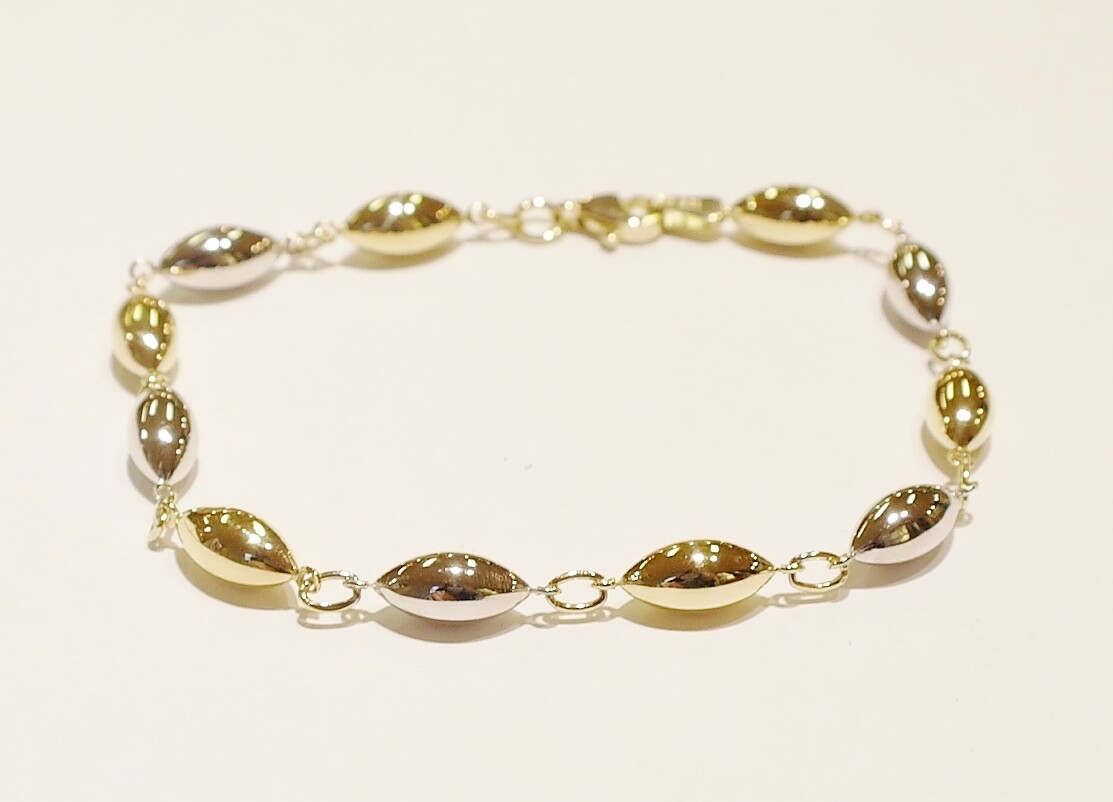 9ct two colour bracelet