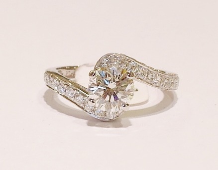 Platinum and diamond ring