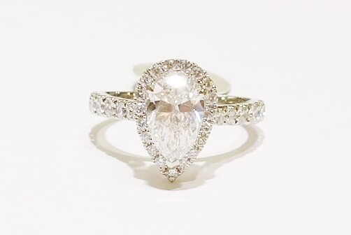 Platinum and diamond ring